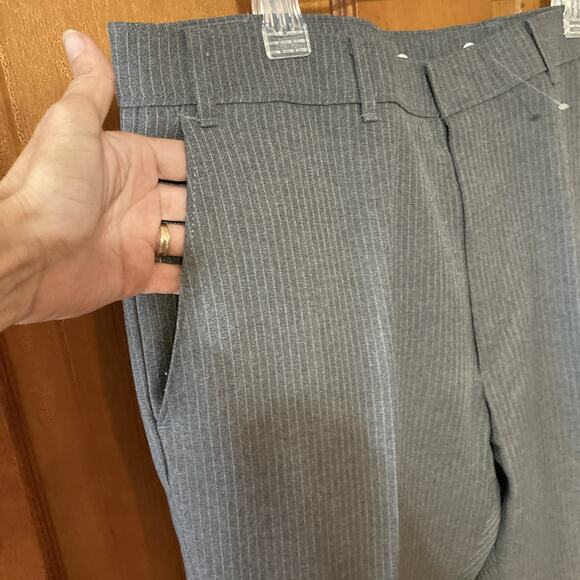 Levi's Action Mens Vtg Suit Sz 44L 36X30 Gray Pinstripe 70s Retro Single Vented - Picture 6 of 16